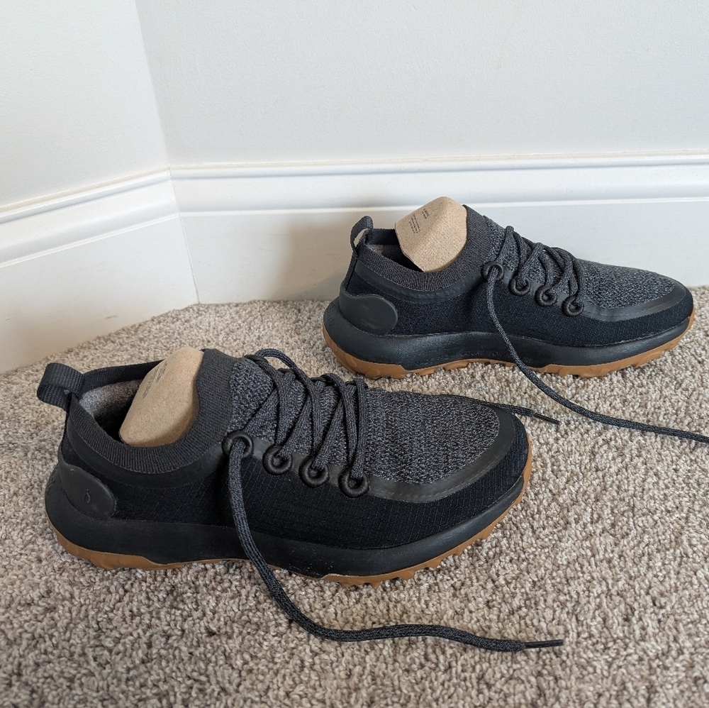 Allbirds Trail Runner SWT - Natural Black Rugged Khaki Soles - Women's sz 10
